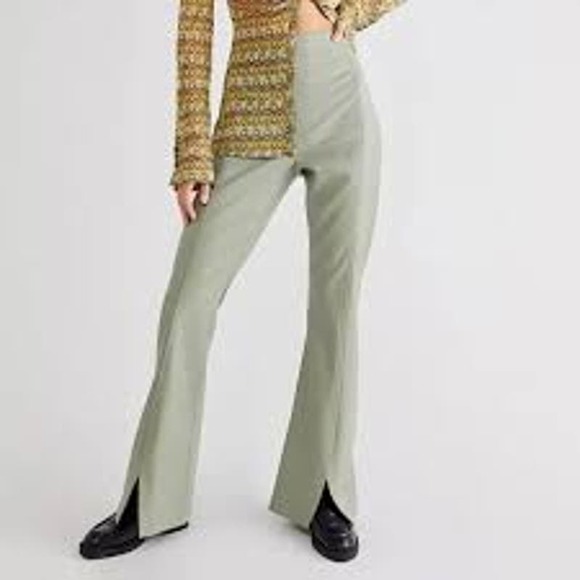 Free People Real Deal Slit Vegan Pants Size 24 - Picture 1 of 7